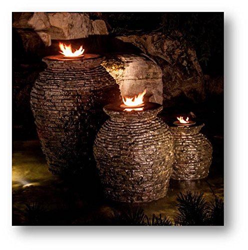 Aquascape 78221 Fire Fountain Stacked Slate Urn Add-On Kit