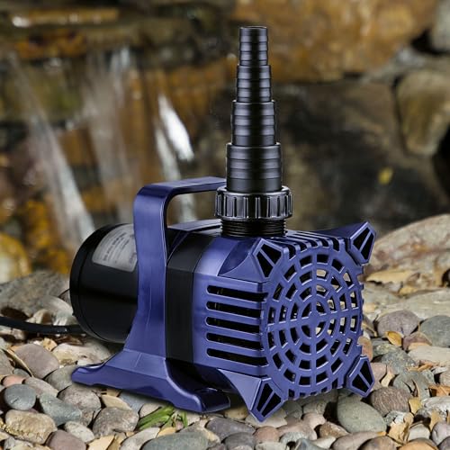 Alpine Corporation PAL3100 | 3100 GPH Submersible Water Pump with 33-ft Cord — Quiet 276W Motor, 21.5-ft Lift — Multi-Angle Flow for Ponds, Waterfalls & Fountains — Durable & Efficient