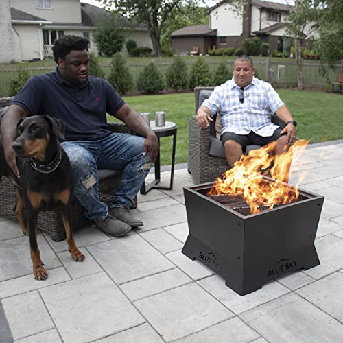 Square Steel Peak Smokeless Patio Fire Pit