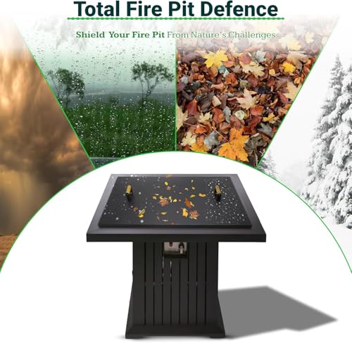 FEBTECH - 36" Square Fire Pit Snuffer Lid - Steel Lid for 34" FirePit
