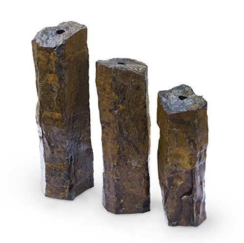 Aquascape Mongolian Basalt Columns Water Fountain Kit for Landscape and Garden, Set of 3 Columns | 58089