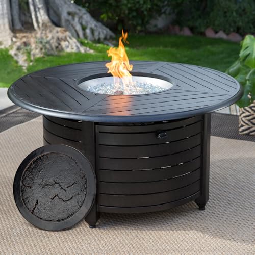 Stanbroil Cast Aluminum Fire Pit Lid for Outside Fire Pit Table Lazy Susan