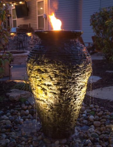 Aquascape 78221 Fire Fountain Stacked Slate Urn Add-On Kit