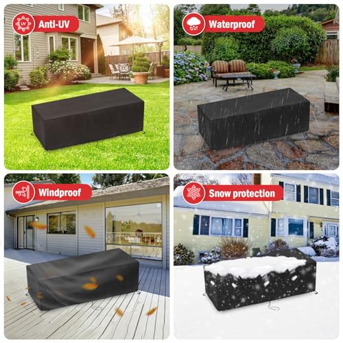 Youlvy Rectangular Fire Pit Cover for Firepit Table, 60 x 28 x 17 Inch
