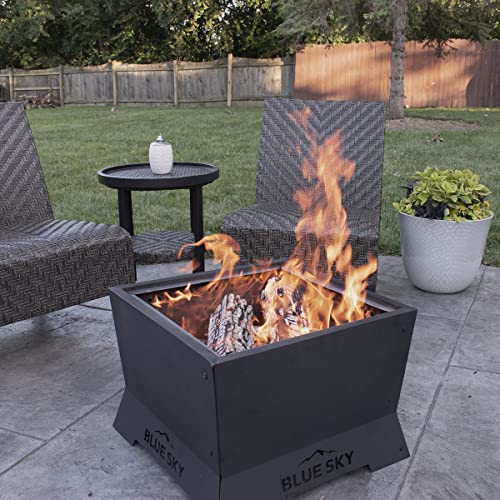 Square Steel Peak Smokeless Patio Fire Pit
