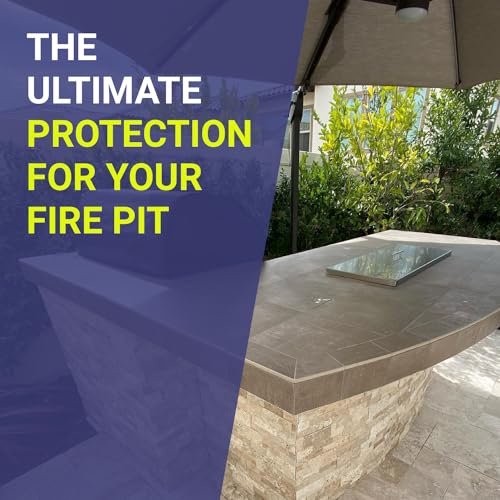 American Fireglass Square Burner Pan Cover | Stainless Steel Lid for Outdoor Fire Pit or Table | for Natural Gas or Propane Fires | 15" x 15" x 1.5"