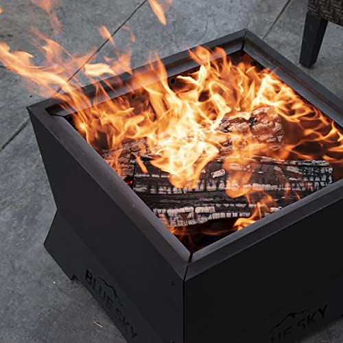 Square Steel Peak Smokeless Patio Fire Pit