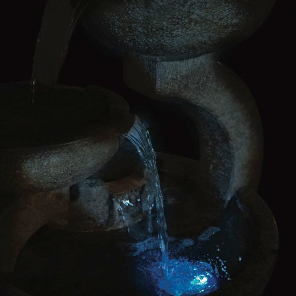 Henri Studio 4033F2RL Zen 3-Bowl Fountain, One Size, Relic Lava