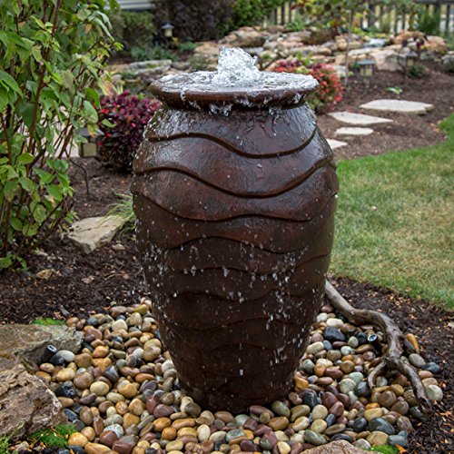 Aquascape Scalloped Urn Landscape Fountain Kit with Aquabasin and Ultra Pump, Medium | 78270