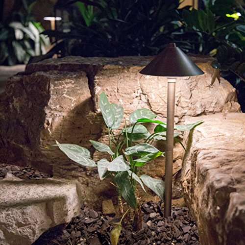 Aquascape Path and Area LED Landscape Light 6-Pack, Hat Top Design, Durable Brass, Antique Bronze Finish, 3-Watt, Low Voltage LVL | 84065