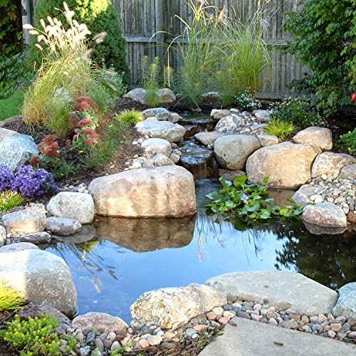 Aquascape Signature Series 400 Pond Skimmer, Surface Debris Removal with Rigid Basket and Filter Mat, Heavy-Duty Construction, Includes Faux Rock Lid, for Ponds Up to 400 sq. ft.,43021