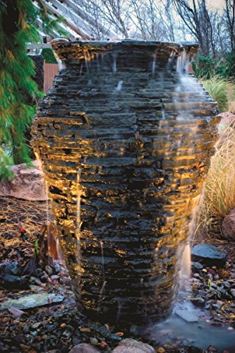 Aquascape Medium Stacked Slate Urn Water Fountain Kit for Landscape and Garden | 58090