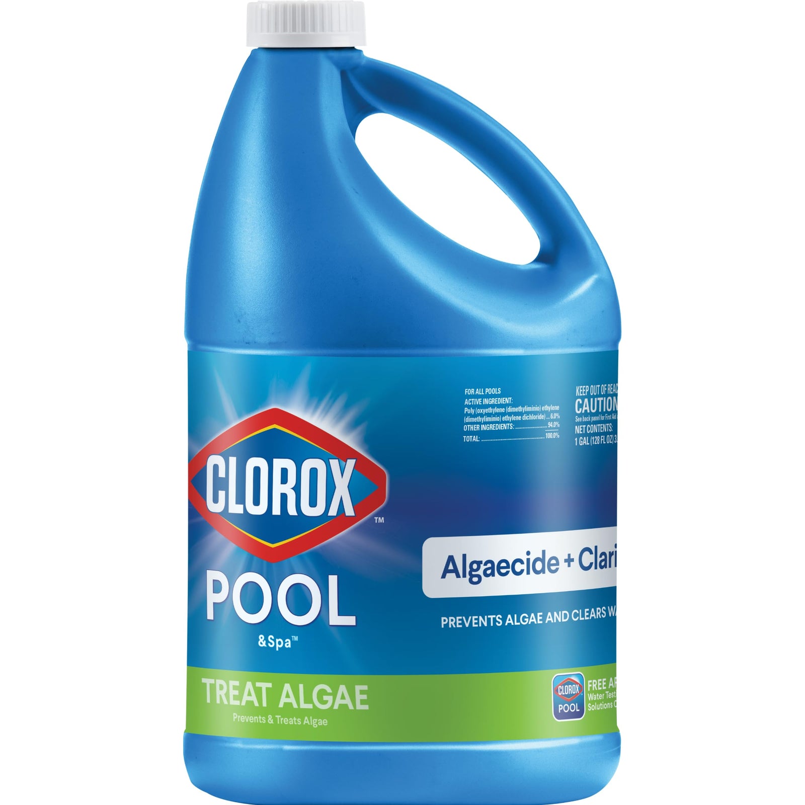 Clorox® Pool&Spa™ Swimming Pool Algaecide and Clarifier, Prevents and Treats Pool Algae, Clears Water, 128 Fl Oz (Pack of 1)