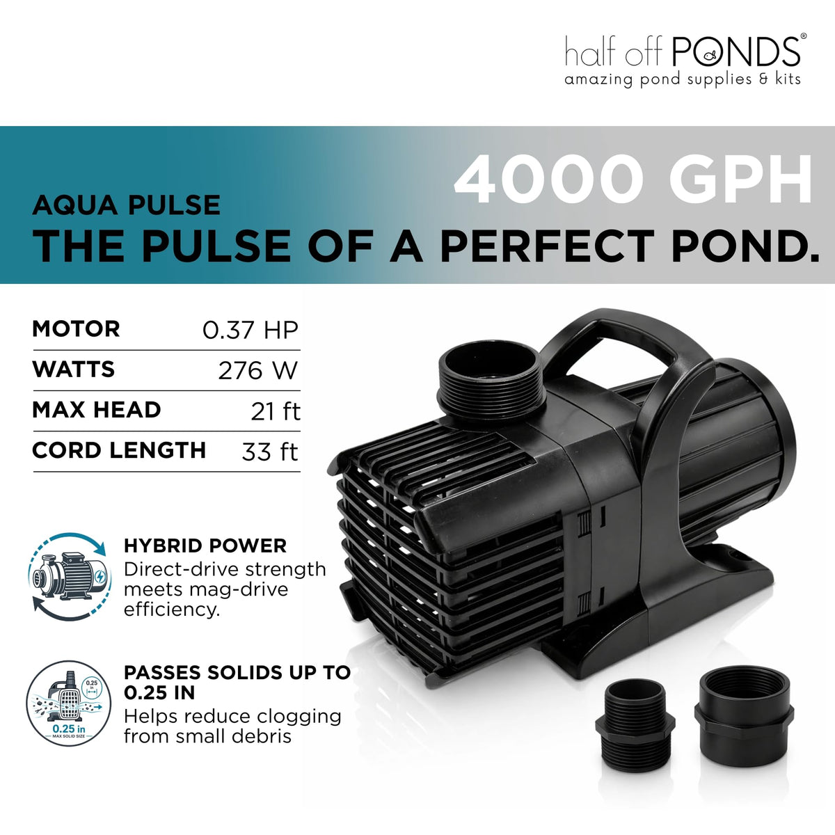 HALF OFF PONDS Simply Waterfalls 4000 Waterfall Kit with 15' x 20' EPDM Liner and 4,000 GPH Pump - PMAN1