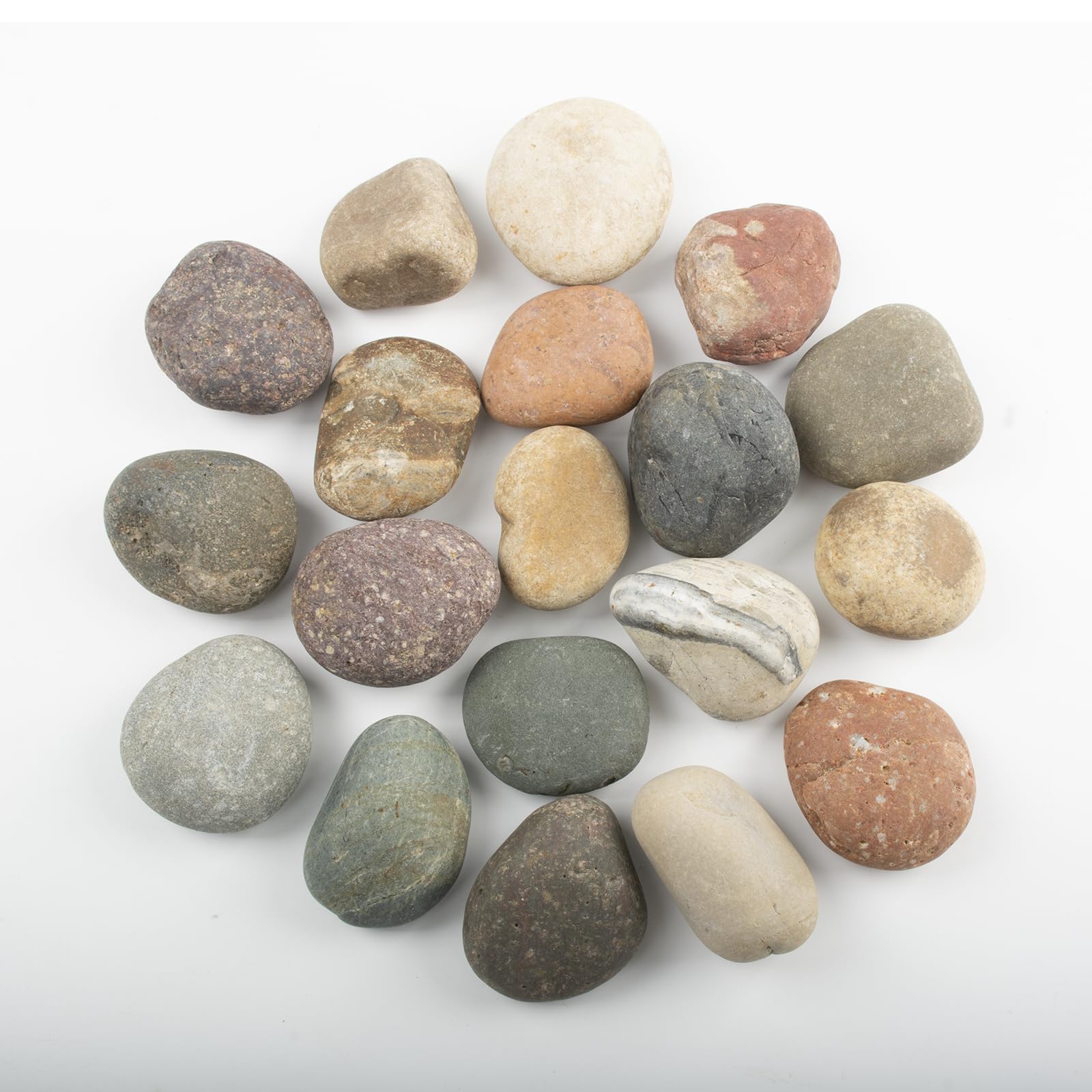 40 LBS Natural River Rocks – 3–4 Inch Decorative Stones for Landscaping, Aquariums, Gardens, Yard Paving, Large Planters, Walkways, and Rock Painting