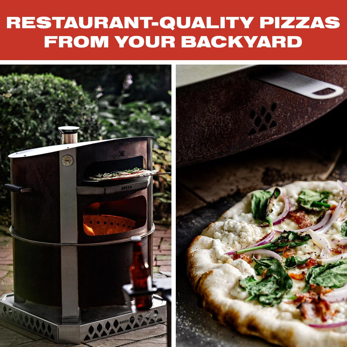 Live-Fire Pizza Oven (Corten Steel) 27.5 Inch