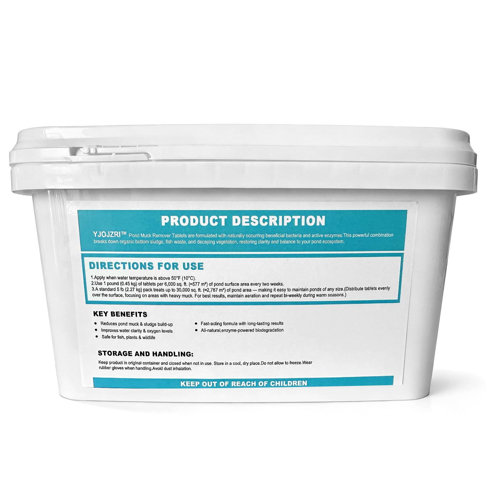 Natural Pond Sludge Remover Tablets with Beneficial Bacteria & Enzymes, Safe for Plants, Fish, Helps Break Down Muck & Reduce Odors Naturally, 2 lb