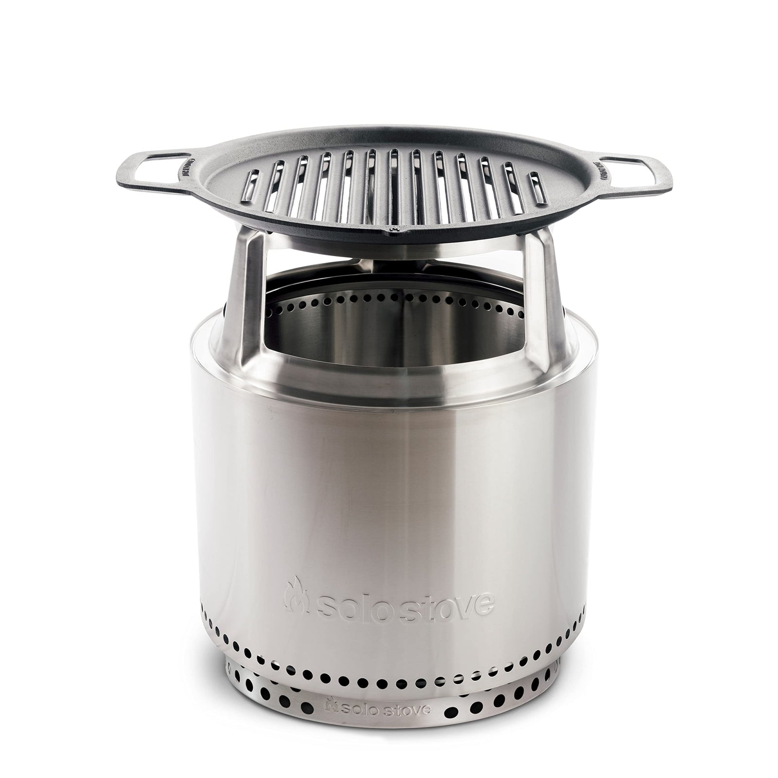 Solo Stove Bonfire Cast Iron Grill Cooking Bundle 2.0 | Smokeless Fire Pit Grill