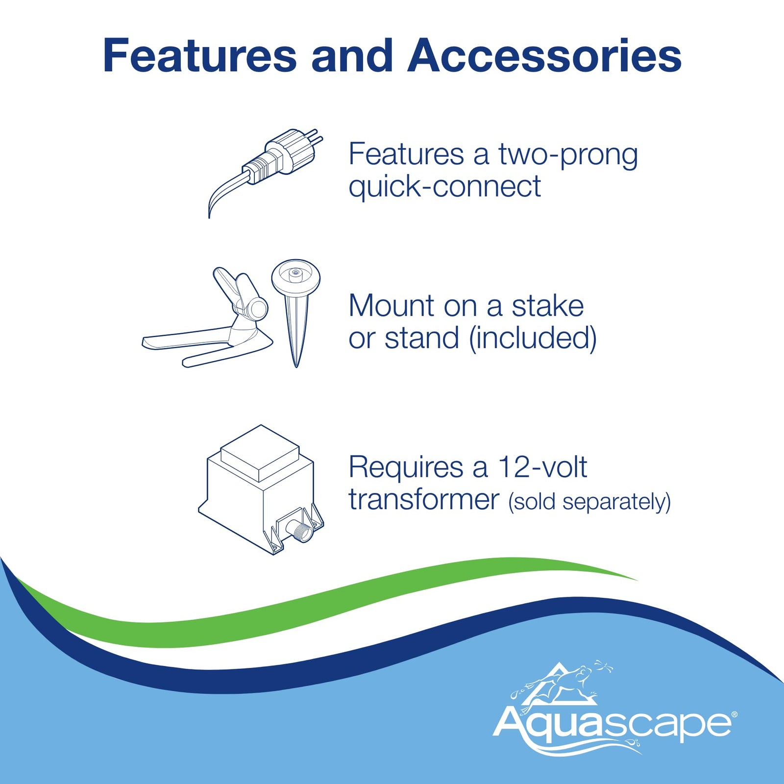Aquascape Submersible LED Spotlight for Pond, Garden, and Landscape Features, 1 Watt | 84031, Brown