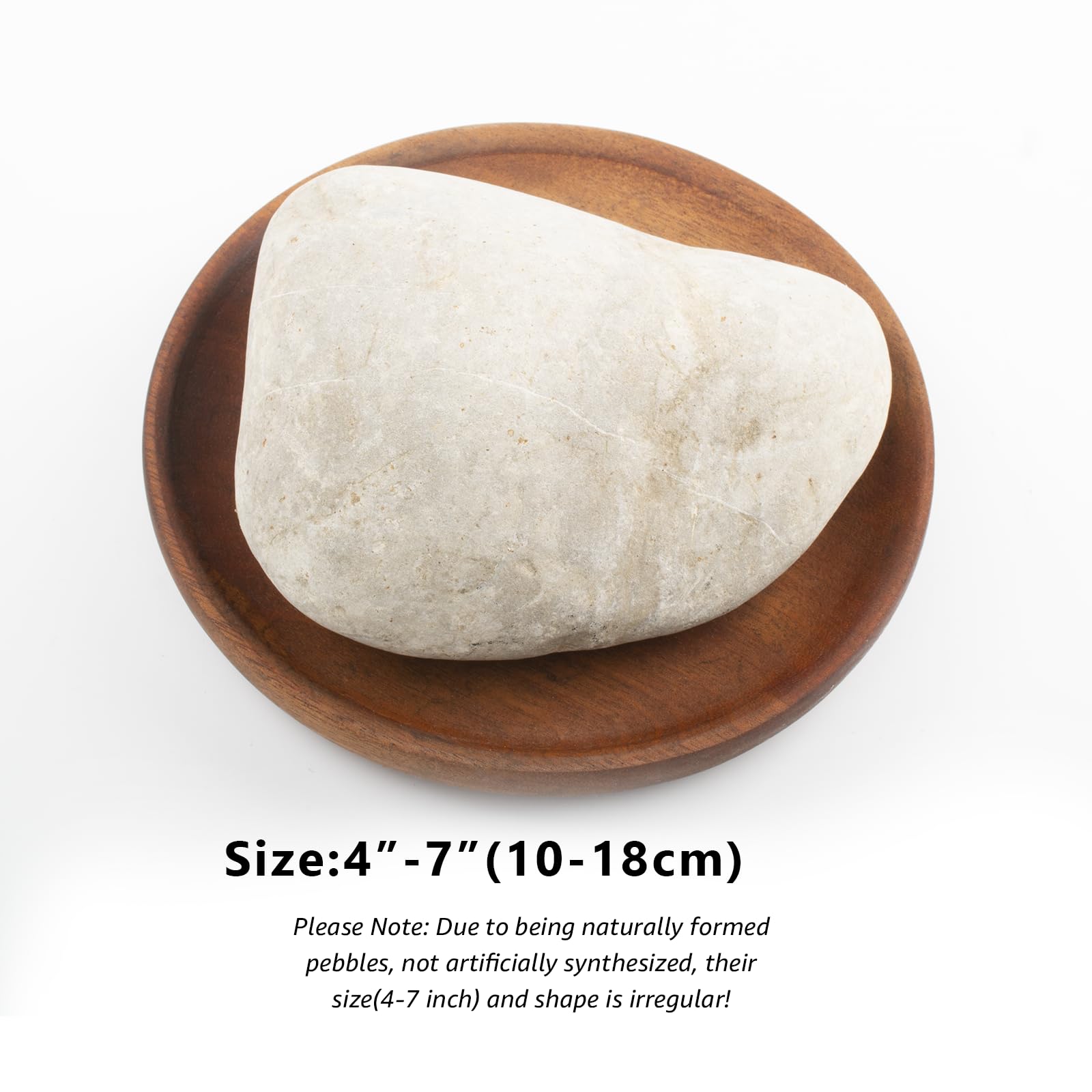 40 LBS Natural Large River Stones – 4-7 Inches