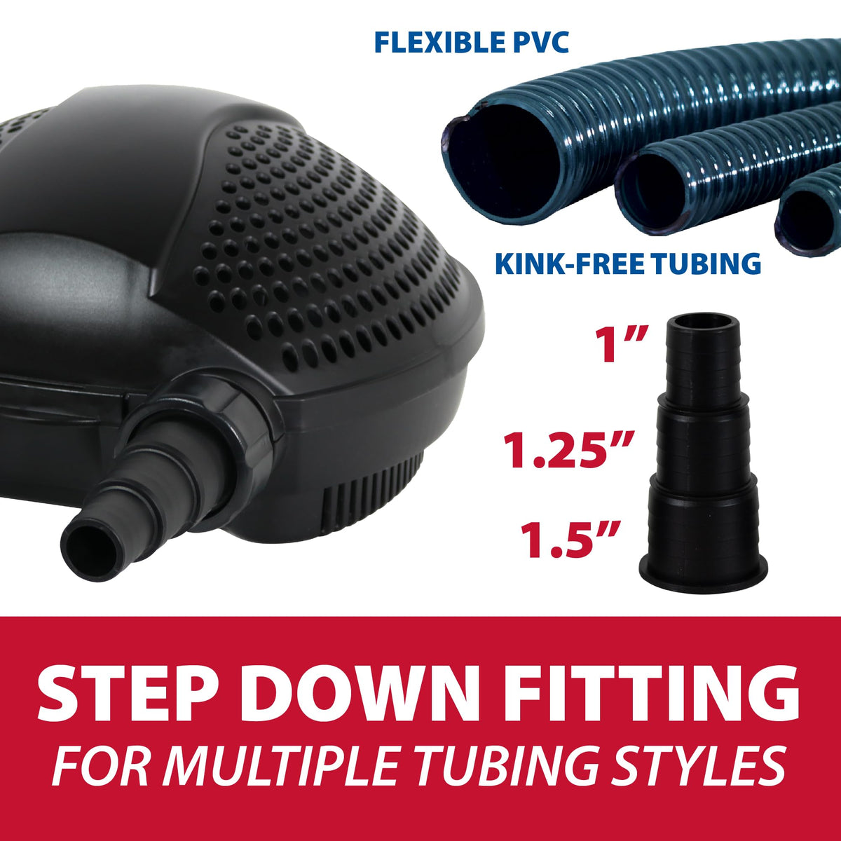 The Pond Guy SolidFlo G2 Submersible Pump for Small Ponds, Water Gardens & Waterfalls, Quiet, Durable, and Efficient Flow, Easy DIY Setup, 2650 GPH