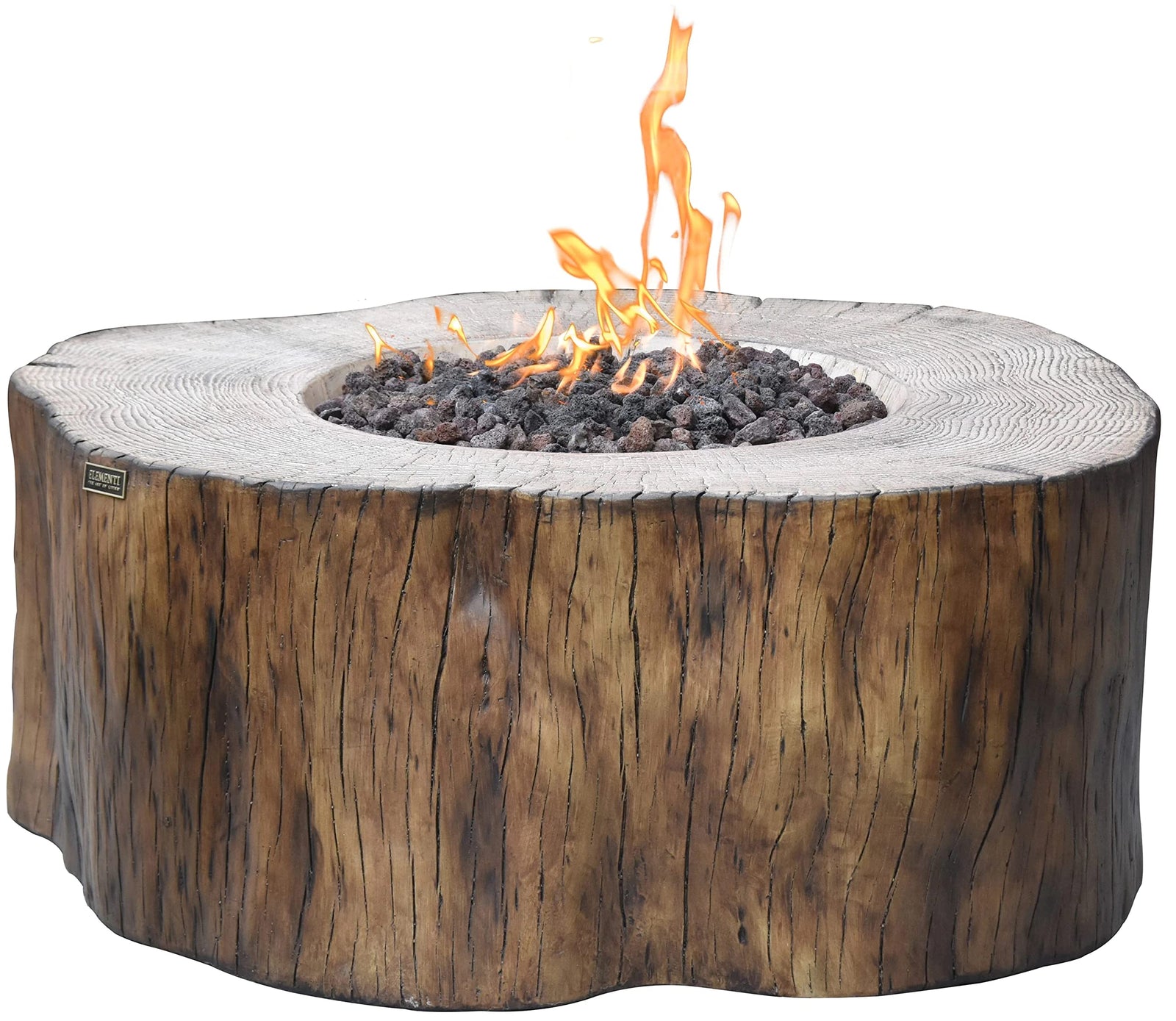 Elementi | Manchester Gas Fire Pit Cast Concrete Semi-Round Fire Table
