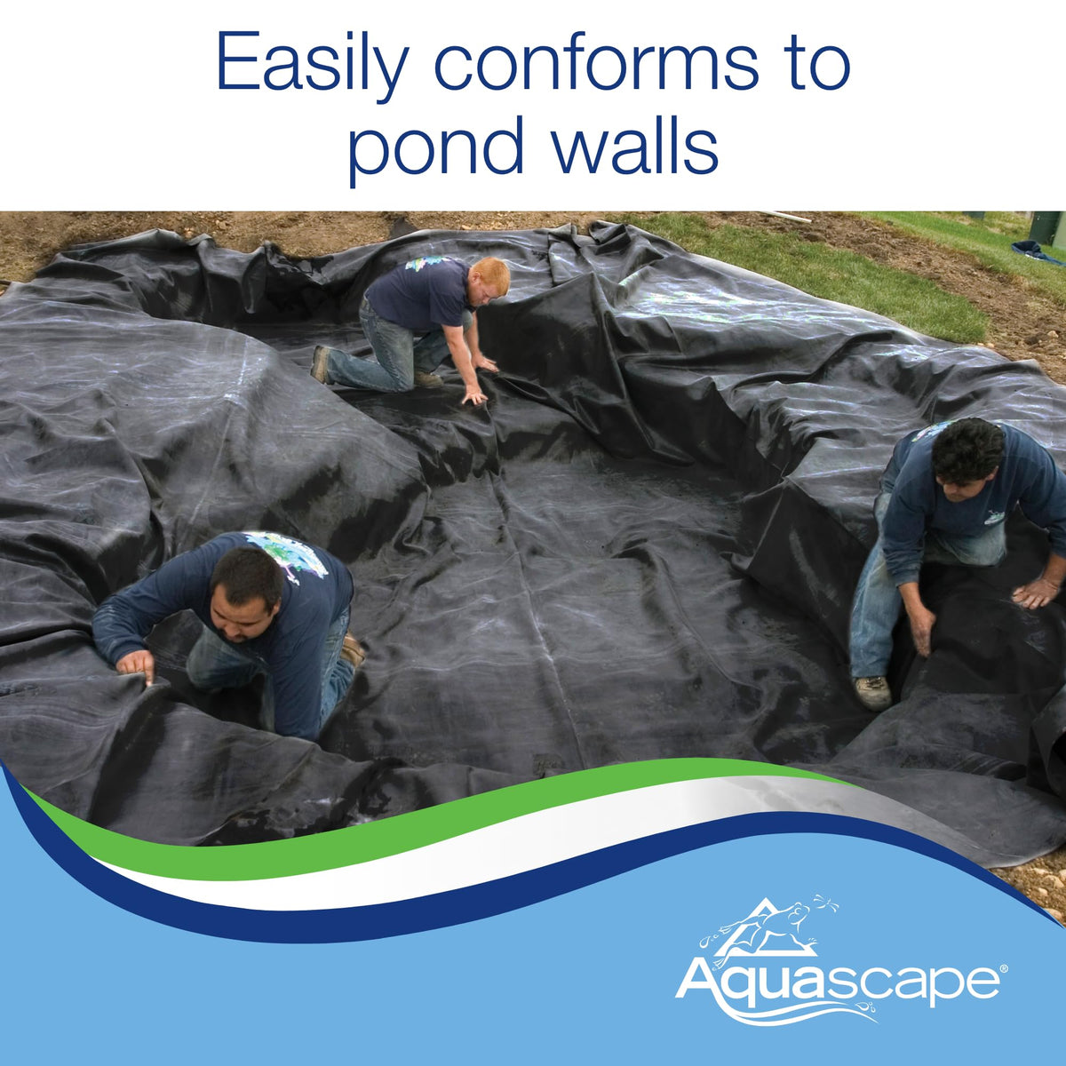 Aquascape PRO Grade 45 MIL EPDM Fish-Safe Pond and Fountain Liner, 8-ft x 10-ft, 80 sq ft, Black