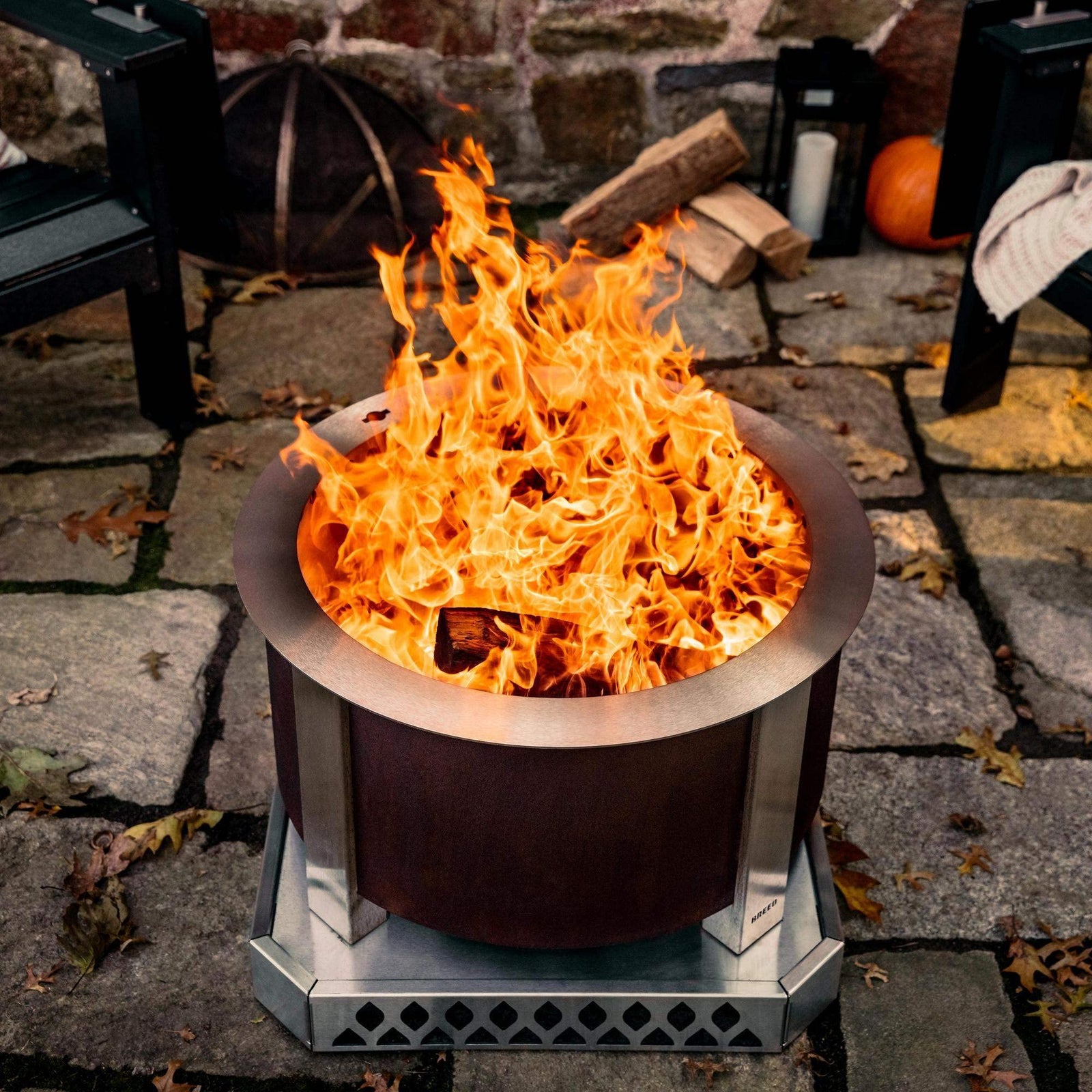 Breeo Smokeless FIrePit (X Series 24, Corten Steel) | 27.5 inch