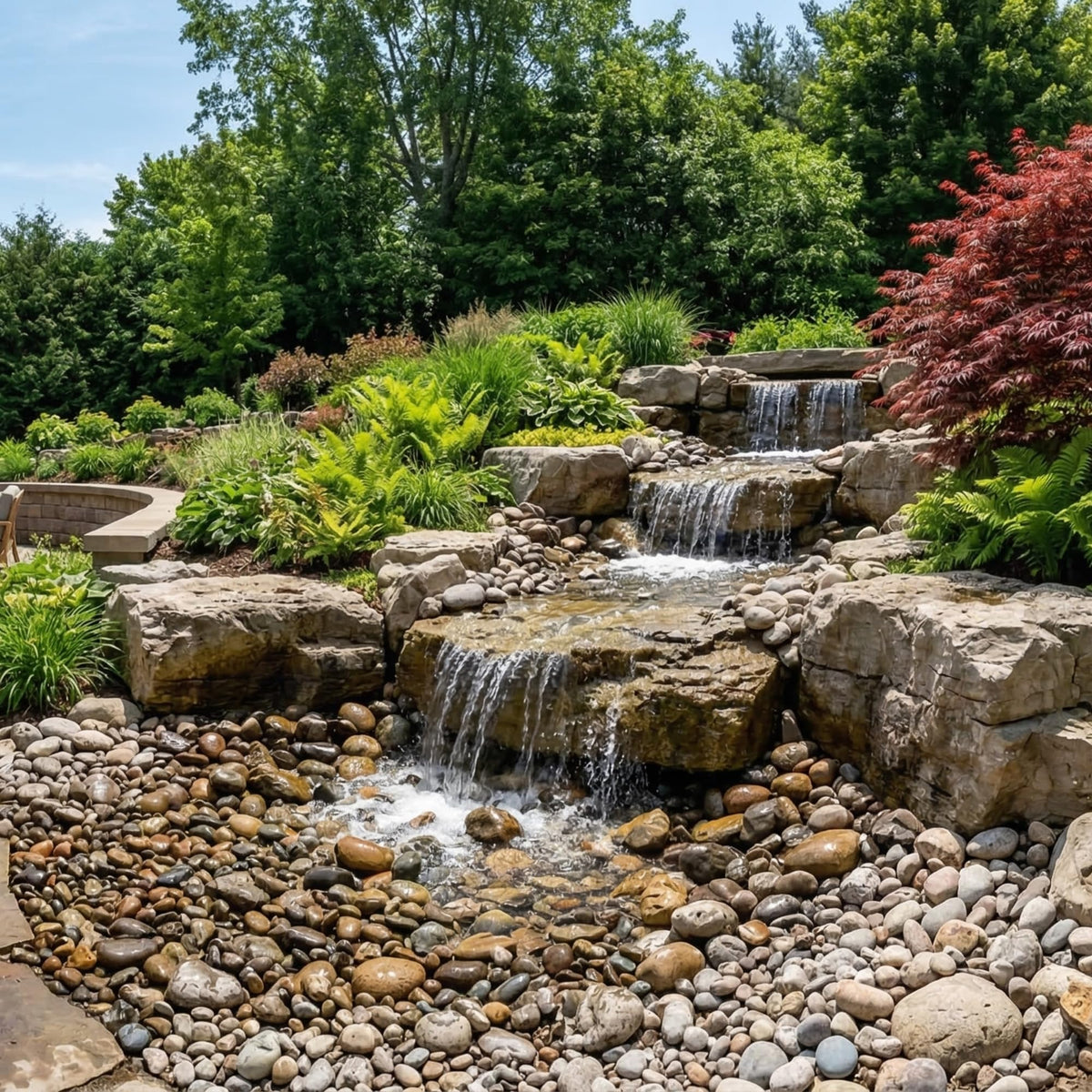 HALF OFF PONDS Simply Waterfalls 4000 Waterfall Kit with 15' x 20' EPDM Liner and 4,000 GPH Pump - PMAN1