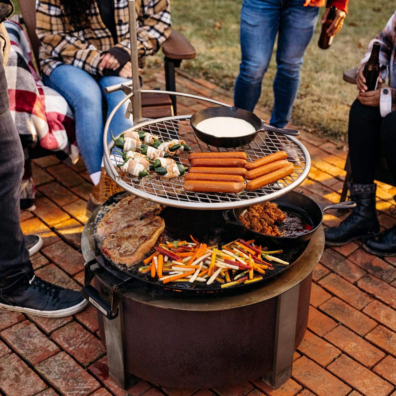 Breeo Smokeless FIrePit (X Series 24, Corten Steel) | 27.5 inch