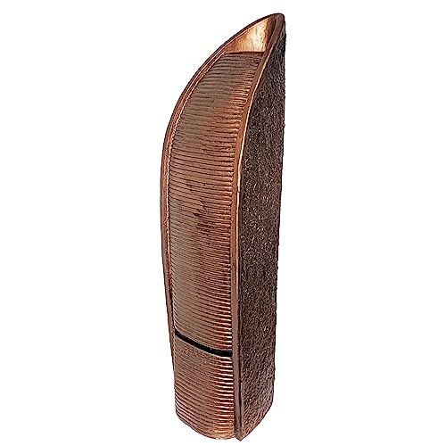 Bernini Cascada Outdoor Fountain with Pump, 41 Inch Tall Corded Waterfall Floor Fountains for Patio Garden Backyard Decking or Indoor Use, Copper