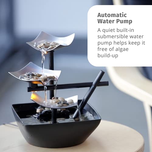 Homedics Indoor 3-Tier Relaxation Tabletop Fountain