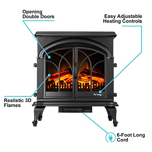e-Flame USA 28" XL Denali Portable Freestanding Electric Fireplace Stove