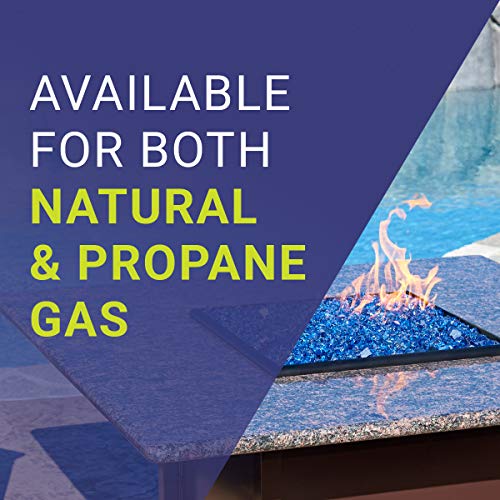 American Fireglass SS-SQPKIT-N-12 Natural Gas 12" Square Stainless Steel Drop-in Pan with Spark Ignition Kit (6" Fire Pit Ring)