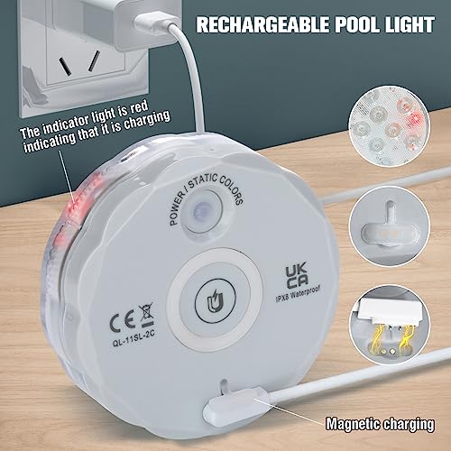 Qoolife Rechargeable Submersible Pool Lights