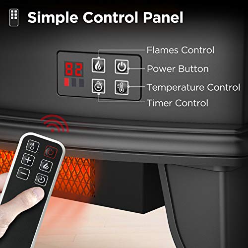 TURBRO Suburbs TS23-C Electric Fireplace Infrared Heater