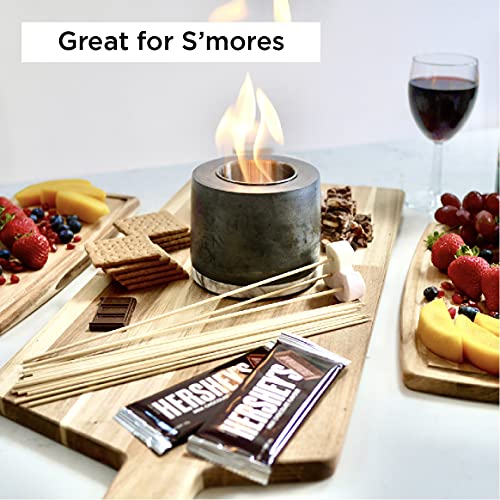 ROUNDFIRE Concrete Tabletop Fire Pit - Fire Bowl, Mini Personal Fireplace for Indoor and Outdoor use.