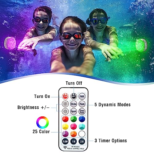 Qoolife Rechargeable Submersible Pool Lights
