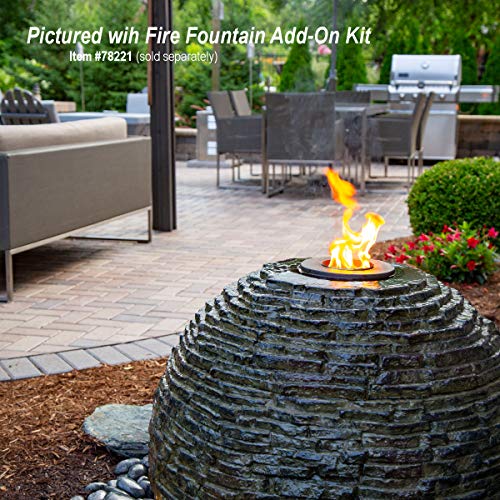 Aquascape 78287 Small Stacked Sphere Water Fountain, Slate Gray
